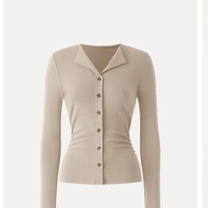 OGL Women's Flap V-neck Button-Up Top